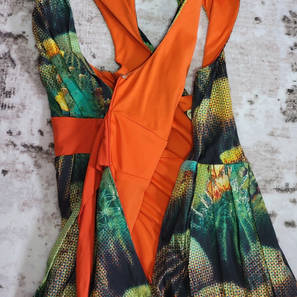 Anthropologie x Eva Franco "Oroya" Cactus Print Dress Size 2 Botanical Festival - Picture 5 of 8